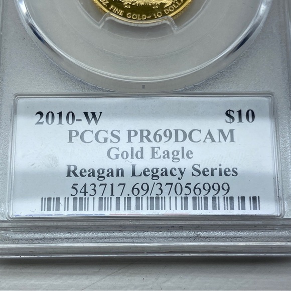2010-WPCGS PR69 DCAM $10 Gold Eagle Reagan Legacy Series 1/4oz Gold Coin - Picture 12 of 13